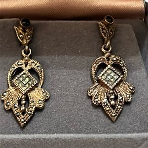 Sterling silver marcasite earrings